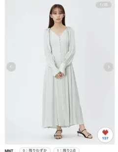 新品タグ付き　パイピングデザインサテンワンピース