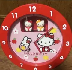 希少】ハローキティ 木製 壁掛け時計 平成レトロ 非売品 レア 99年製