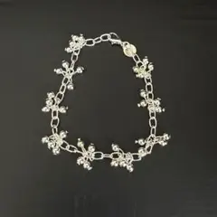 シルバーカラー チャームブレスレット 約20cm 揺れるデザイン レディース