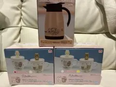 リラックマ フィギュア付き小皿&マグカップセット、真空ステンレスポット