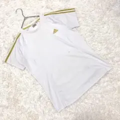 『アディダス』 CLIMALITE (OT) 肩ライン入りTシャツ 半袖 ロゴ