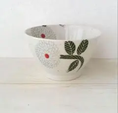 新品　波佐見焼　茶碗　ダリア　グリーン