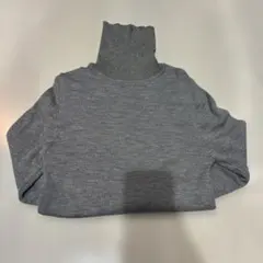無印良品 グレー タートルネックセーター XL