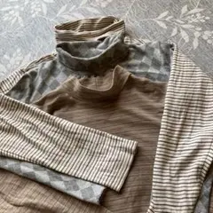 Lサイズ タートルネック長袖Tシャツ３枚セット
