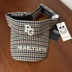 PEARLY GATES チェック柄バイザー