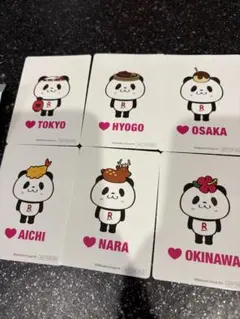 楽天 お買いものパンダ ご当地ステッカー 6枚セット