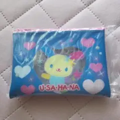 胸キュンメモリーズ クリアフラットポーチ S　ウサハナ　サンリオ 財布