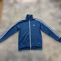 adidas アディダス トラックジャケット ジャージ ブルー 3ライン M相当