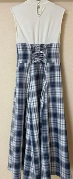 ダズリン　チェックノースリーブコルセットワンピース