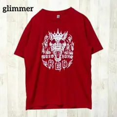 グリマー 半袖Tシャツ M 赤 スカル プリント ドライ メッシュ 速乾 王冠のサムネイル