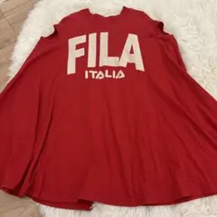 FILA melt コラボ ノースリーブ ワンピース レッド 120cmのサムネイル