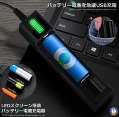 ★新発売☆急速バッテリー充電池用充電器　アウトドアにも！　小型で便利