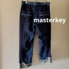 ◆masterkey◆日本製 リメイクデニム 再構築パンツ 刺繍 ユニセックス