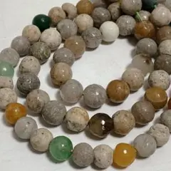 cr428/SALE！天然石◇ジャスパー ジェイドmix 3連