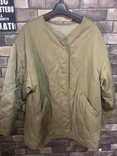 カーキ キルティングジャケット（即日/匿名配送）