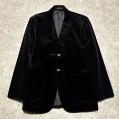 【美品】GAP テーラードジャケット　ベロア ベルテッド　ブラック　M 希少