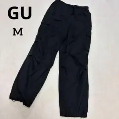 GU ジーユー　パラシュートカーゴパンツ　ブラック　M