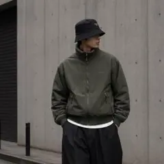 【m240】00s LLBean ウォームアップジャケット ブルゾン M カーキのサムネイル
