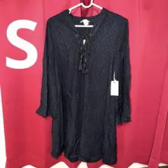 【Forever21】新品タグ付き✨ブラックチュニックワンピース