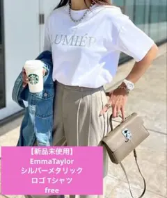 【新品未使用】EmmaTaylor シルバーロゴ Tシャツ freeのサムネイル