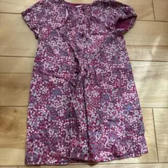 BeBe 花柄 半袖ワンピース 100