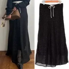 Mila Owen ブラック ロングスカート サイズ0 ブラック ミラオーウェン