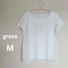ロゴプリント 半袖Tシャツ ホワイト シースルー レイヤードのサムネイル
