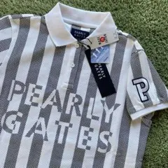 【新品】PEARLY GATES ストライプ ポロシャツ 半袖 PEARLY GATES ストライプ半袖ポロシャツ サイズ6 - メルカリ