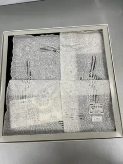 Swatow 刺繍ハンカチ 麻100%ホワイト　汕頭　ビンテージ　手刺繍