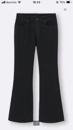 GUスリムフレアジーンズ(ブラック)