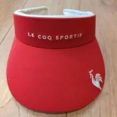 LE COQ SPORTIF バイザー レッド