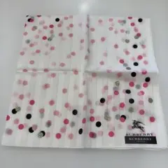 BURBERRY ドット柄 ハンカチ