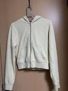 ZARA スタッズ　パーカー　Sサイズ　黄色のサムネイル