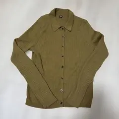 メリノリブポロカーディガン カーディガン