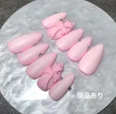 No.111 ネイルチップ　ピンク　クロムネイル　マット　グラデーション