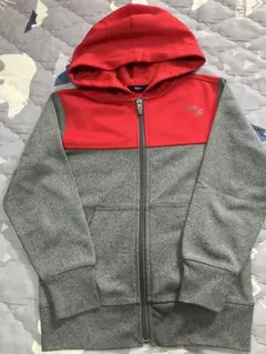 GapKids フルジップパーカー レッド/グレー