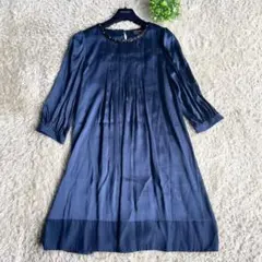 BCBGMAXAZRIA シルク100% プリーツワンピース M フォーマル