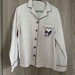 GU スヌーピー パジャマ チェック柄 M
