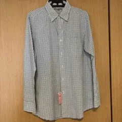 UNIQLO 長袖シャツ M グリーン・ブルー・チェック