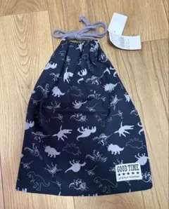 【新品】marutaka 恐竜柄 巾着袋 体操着袋 Lサイズ