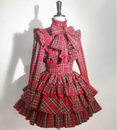 CATCOCOONクラシカルドール 長袖 セットアップ 赤チェック