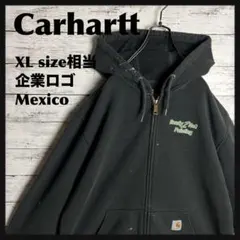 【即完モデル‼︎】Carhartt☆XL 黒 フルジップ パーカー D87