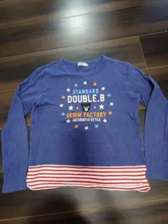 DOUBLE.B 長袖カットソー 140cm ネイビー