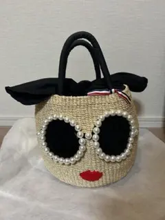 LA BAGAGERIE × a-jolie コラボ　かごバッグ Mベージュ