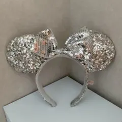 ディズニー カチューシャ シルバー スパンコール ミニー