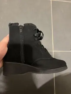 箱あり キャサリンコテージ ブラック レースアップブーツ 19.0cm