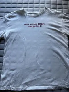 ホワイト Tシャツ メッセージプリント