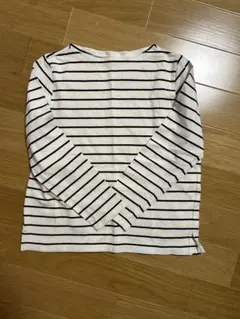 ユニクロ ストライプ柄 長袖Tシャツ M
