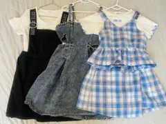半袖サスペンダーワンピース５点セット