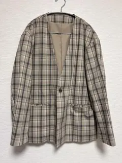 【未使用】GU チェック柄 テーラードジャケット